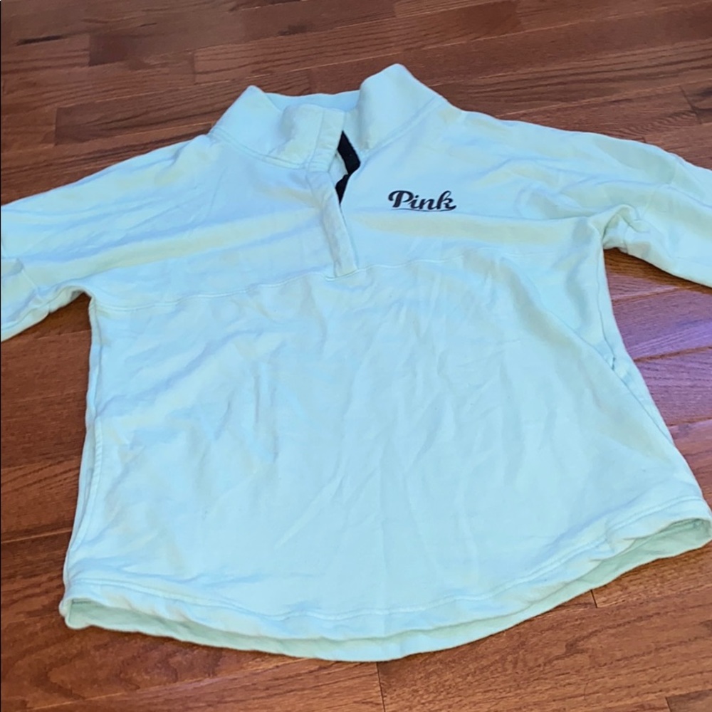 PINK Button Up Sweatshirt